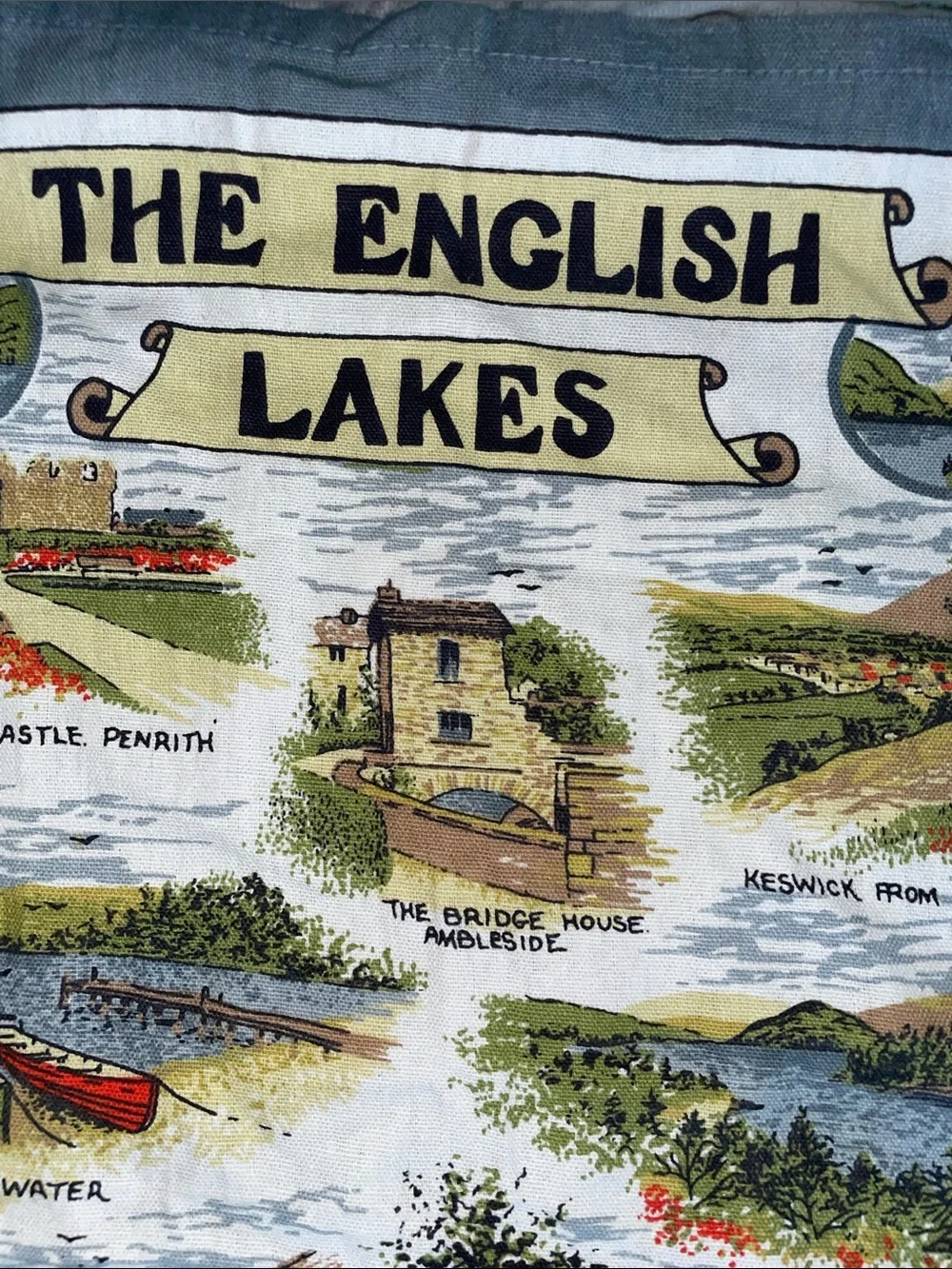 The English Lakes Scenic Linen Tea Towel - 19” x 25”